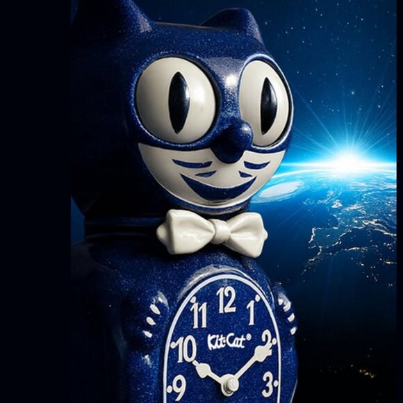 Limited Edition Galaxy Blue Kit-Cat Klock clock - Picture 4 of 6